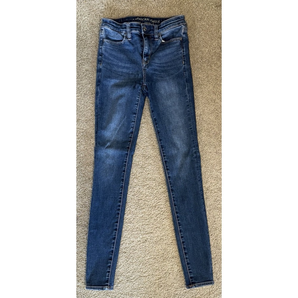 Hollister Jeans Size 2L Medium Wash Denim Jean Hi-rise Jegging Stretch Slim‎ Fit